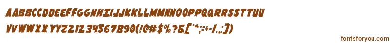 Flyingleatherv2cond Font – Brown Fonts on White Background