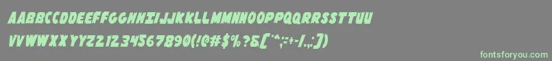Flyingleatherv2cond Font – Green Fonts on Gray Background