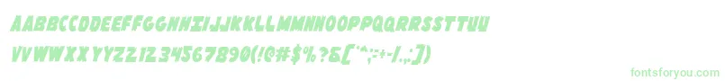 Flyingleatherv2cond Font – Green Fonts on White Background