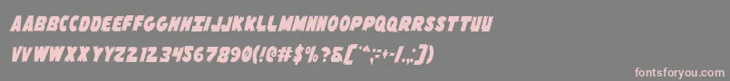 Flyingleatherv2cond Font – Pink Fonts on Gray Background