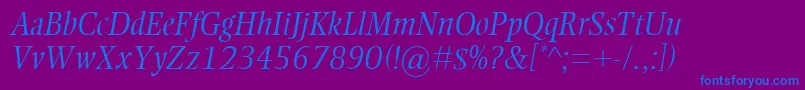 fuente EllingtonMtLightItalic – Fuentes Azules Sobre Fondo Morado