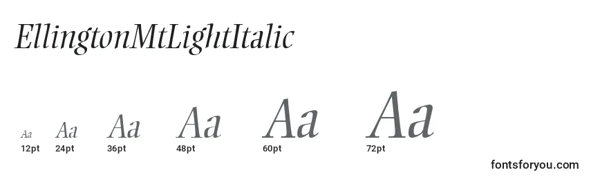 EllingtonMtLightItalic Font Sizes