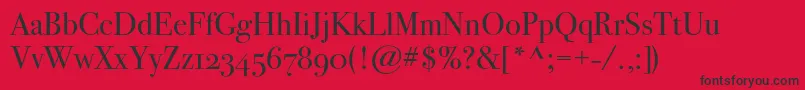 Bodoni72osc Font – Black Fonts on Red Background