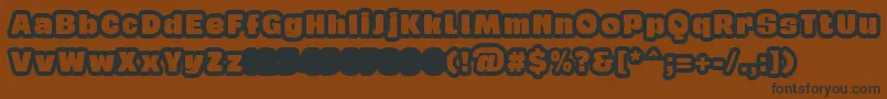 GabanOutlineRegularFfp Font – Black Fonts on Brown Background