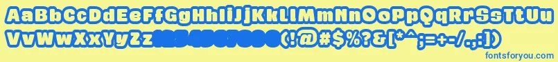 GabanOutlineRegularFfp Font – Blue Fonts on Yellow Background