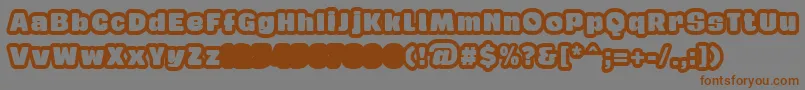 GabanOutlineRegularFfp Font – Brown Fonts on Gray Background