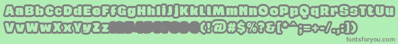 GabanOutlineRegularFfp Font – Gray Fonts on Green Background