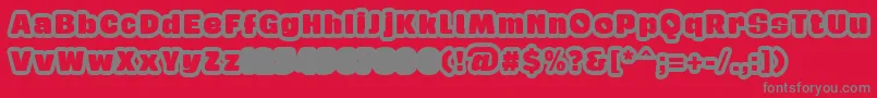 GabanOutlineRegularFfp Font – Gray Fonts on Red Background