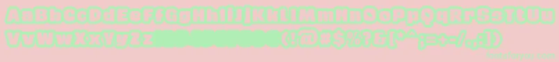 GabanOutlineRegularFfp Font – Green Fonts on Pink Background