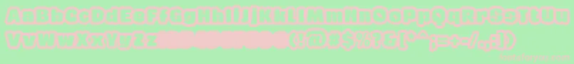 Шрифт GabanOutlineRegularFfp – розовые шрифты на зелёном фоне