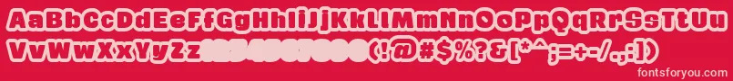 GabanOutlineRegularFfp Font – Pink Fonts on Red Background