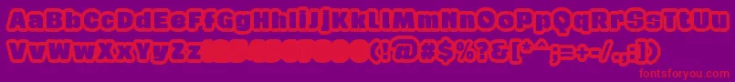 GabanOutlineRegularFfp Font – Red Fonts on Purple Background