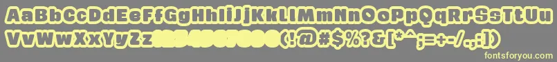 GabanOutlineRegularFfp Font – Yellow Fonts on Gray Background