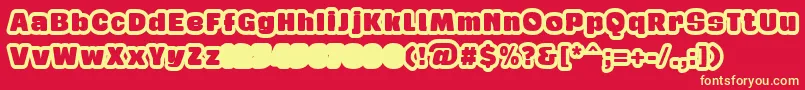 GabanOutlineRegularFfp Font – Yellow Fonts on Red Background