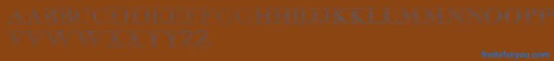 Шрифт JaggardTwo – синие шрифты на коричневом фоне