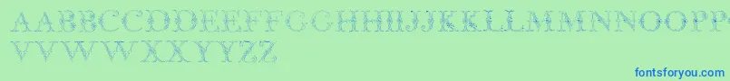 JaggardTwo Font – Blue Fonts on Green Background