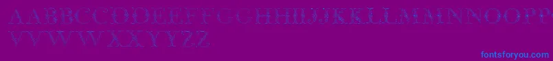 JaggardTwo Font – Blue Fonts on Purple Background