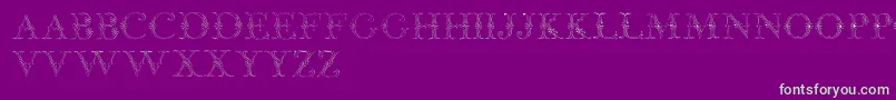 JaggardTwo Font – Green Fonts on Purple Background