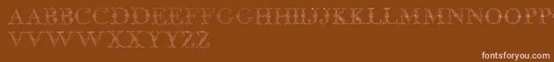 JaggardTwo Font – Pink Fonts on Brown Background