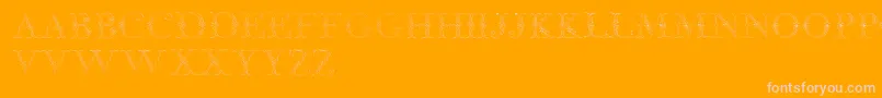 JaggardTwo Font – Pink Fonts on Orange Background