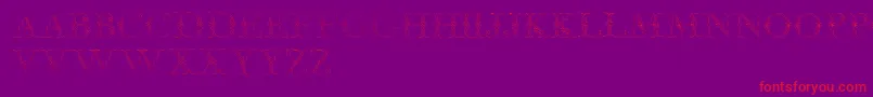 JaggardTwo Font – Red Fonts on Purple Background