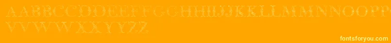 JaggardTwo Font – Yellow Fonts on Orange Background