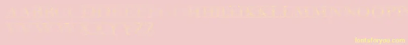 JaggardTwo Font – Yellow Fonts on Pink Background