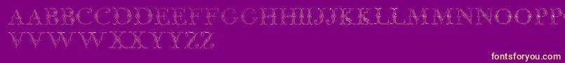 JaggardTwo Font – Yellow Fonts on Purple Background