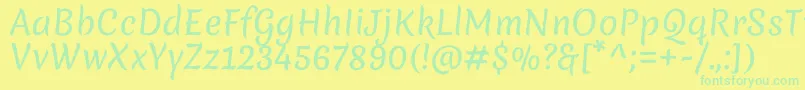 Police MeriendaRegular – polices vertes sur fond jaune