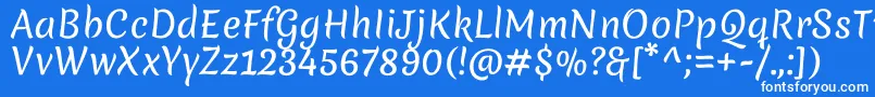 フォントMeriendaRegular – 青い背景に白い文字