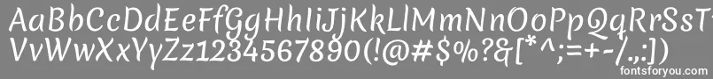 MeriendaRegular Font – White Fonts on Gray Background