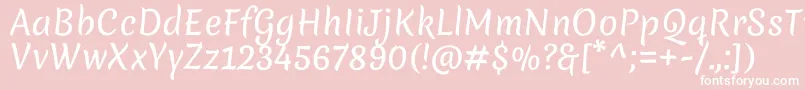 Police MeriendaRegular – polices blanches sur fond rose