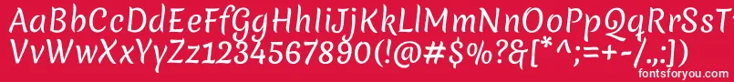 MeriendaRegular Font – White Fonts on Red Background