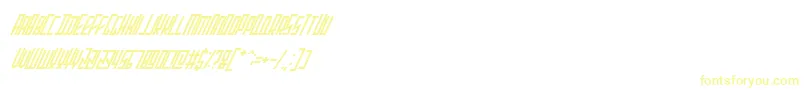 StretchedElectronsItalic-Schriftart – Gelbe Schriften