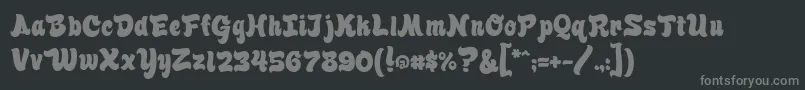 フォントFinkbrush – 黒い背景に灰色の文字