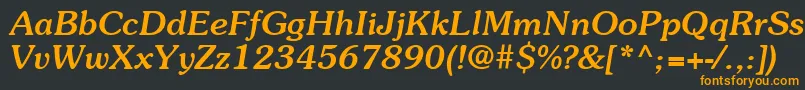 ItcSouvenirLtMediumItalic Font – Orange Fonts on Black Background