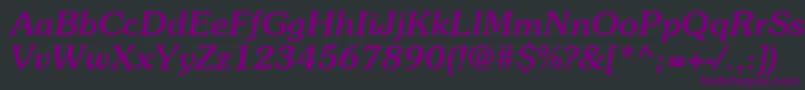 ItcSouvenirLtMediumItalic Font – Purple Fonts on Black Background