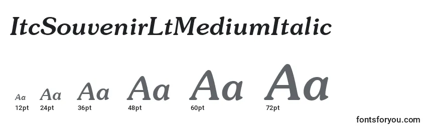 Размеры шрифта ItcSouvenirLtMediumItalic