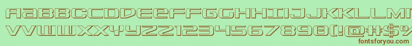 Sdf3D Font – Brown Fonts on Green Background