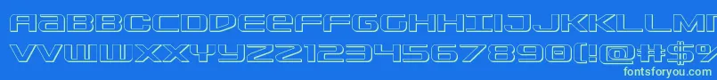 Fonte Sdf3D – fontes verdes em um fundo azul