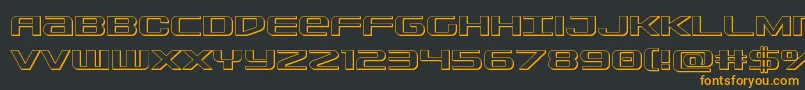 Sdf3D Font – Orange Fonts on Black Background