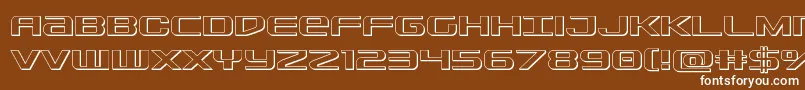 Sdf3D Font – White Fonts on Brown Background