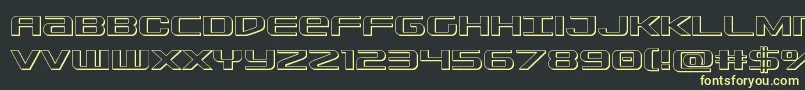 Sdf3D Font – Yellow Fonts on Black Background