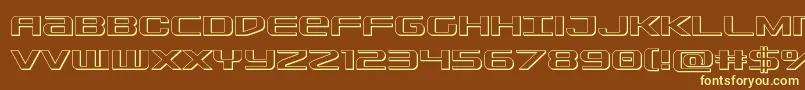 Sdf3D Font – Yellow Fonts on Brown Background