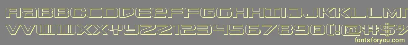 Sdf3D-Schriftart – Gelbe Schriften auf grauem Hintergrund