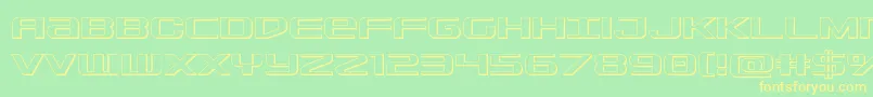 Sdf3D Font – Yellow Fonts on Green Background