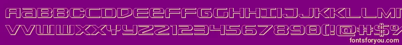 Sdf3D Font – Yellow Fonts on Purple Background