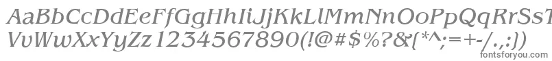 BenjaminItalic Font – Gray Fonts on White Background