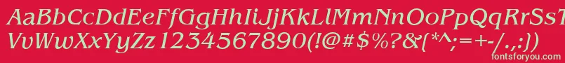 More about BenjaminItalic Font BenjaminItalic Font – Green Fonts on Red Background