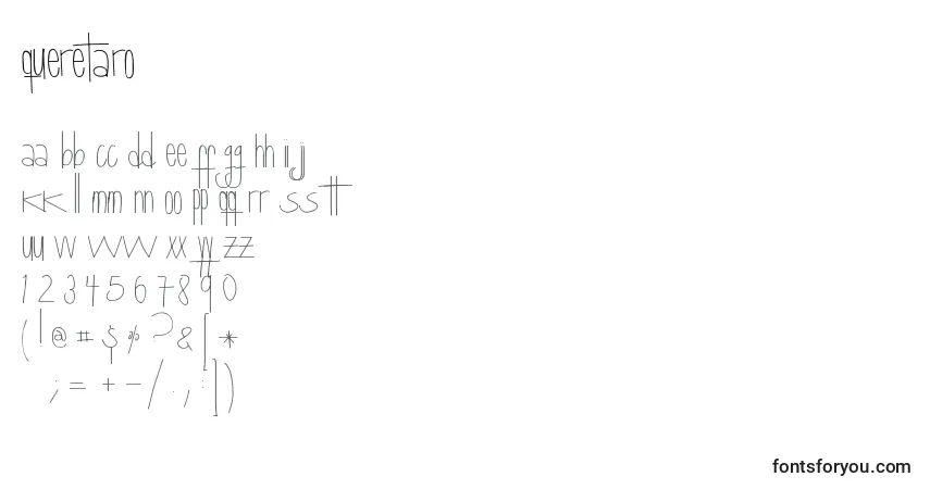 Шрифт Queretaro – алфавит, цифры, специальные символы